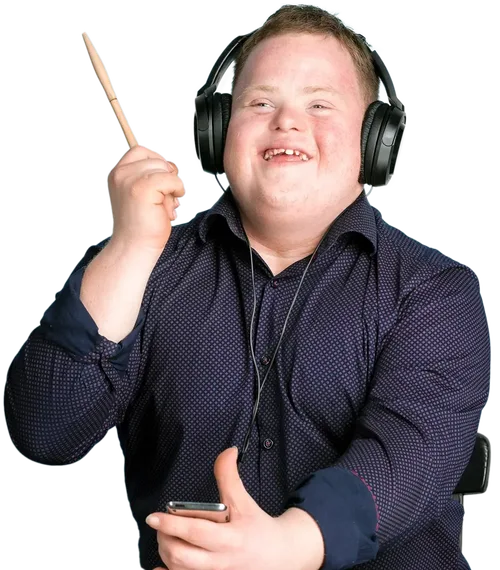 Cool young man with down syndrome BEW kopie